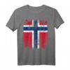 NORWEGEN Flagge T-Shirt für Damen, Herren und Kinder – Klassisch geschnitten mit doppelt genähtem Saum