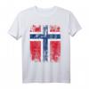 NORWEGEN Flagge T-Shirt für Damen, Herren und Kinder – Klassisch geschnitten mit doppelt genähtem Saum