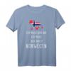 Ich Muss Gar Nix Ich Muss Nur Nach Norwegen T-Shirt – Norwegen Motiv mit Elch und Flagge für Urlauber und Angler