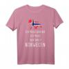 Ich Muss Gar Nix Ich Muss Nur Nach Norwegen T-Shirt – Norwegen Motiv mit Elch und Flagge für Urlauber und Angler
