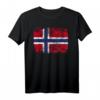 NORWEGEN Flagge T-Shirt für Damen, Herren & Kinder – Klassisch geschnitten, doppelt genähter Saum, ideales Fan- und Reisesouvenir