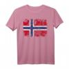 NORWEGEN Flagge T-Shirt für Damen, Herren & Kinder – Klassisch geschnitten, doppelt genähter Saum, ideales Fan- und Reisesouvenir