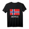Norwegen Flagge T-Shirt im Used Look - Geschenkidee für Norwegen-Liebhaber, Fans und Reiseliebhaber zu Weihnachten, Geburtstag oder Jubiläum