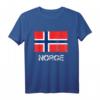 Norwegen Flagge T-Shirt im Used Look - Geschenkidee für Norwegen-Liebhaber, Fans und Reiseliebhaber zu Weihnachten, Geburtstag oder Jubiläum