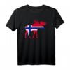 Elch Norwegen T-Shirt mit Flagge - Perfektes Souvenir für Norwegen-Fans, Touristen und Geschäftsreisende
