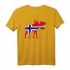 Elch Norwegen T-Shirt mit Flagge - Perfektes Souvenir für Norwegen-Fans, Touristen und Geschäftsreisende