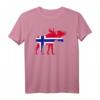 Elch Norwegen T-Shirt mit Flagge - Perfektes Souvenir für Norwegen-Fans, Touristen und Geschäftsreisende