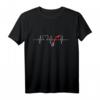 Norwegen Karte mit Herzschlag Vintage Flagge T-Shirt - Perfekt für Norwegen Fans & Urlaubsliebhaber