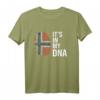 It's In My DNA Norwegen T-Shirt mit Flagge – Perfektes Geschenk für Norwegen-Urlauber, Natur- und Angel-Liebhaber