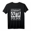 Polen T-Shirt Straight Outta Polska mit Adler – Lustiges Geschenk für Polen-Fans und Freunde, perfekt für Geburtstag & Valentinstag