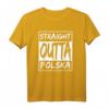 Polen T-Shirt Straight Outta Polska mit Adler – Lustiges Geschenk für Polen-Fans und Freunde, perfekt für Geburtstag & Valentinstag