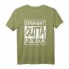 Polen T-Shirt Straight Outta Polska mit Adler – Lustiges Geschenk für Polen-Fans und Freunde, perfekt für Geburtstag & Valentinstag