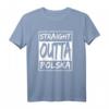Polen T-Shirt Straight Outta Polska mit Adler – Lustiges Geschenk für Polen-Fans und Freunde, perfekt für Geburtstag & Valentinstag
