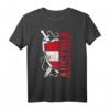 Österreich Patriot Fußball Trikot mit Flagge und Wappen - Vintage Supporter T-Shirt für Fans der österreichischen Nationalmannschaft