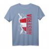 Österreich Patriot Fußball Trikot mit Flagge und Wappen - Vintage Supporter T-Shirt für Fans der österreichischen Nationalmannschaft