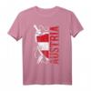 Österreich Patriot Fußball Trikot mit Flagge und Wappen - Vintage Supporter T-Shirt für Fans der österreichischen Nationalmannschaft