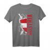 Österreich Patriot Fußball Trikot mit Flagge und Wappen - Vintage Supporter T-Shirt für Fans der österreichischen Nationalmannschaft