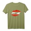 Österreich Flaggen Lippen T-Shirt Geschenk für Österreicher - Ideales Heimat- und Urlaubsparadies Motiv für Geburtstag und Events