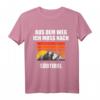 Südtirol Urlaub T-Shirt mit Spruch 'Aus dem Weg ich muss nach Südtirol' – Perfekt für Camping, Wandern & Flitterwochen in den Dolomiten