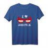 I Love Austria Patriotische Österreich Flagge Sonnenbrille T-Shirt – Perfekt für Touristen, Skifahrer & Österreich-Fans zu Weihnachten, Geburtstag & Apres Ski