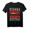 Wien Skyline Österreich Flagge Souvenir T-Shirt – Perfektes Geschenk oder Mitbringsel für Wien-Reisende und Österreich-Fans