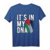 Lustiges 'It's in my DNA' Palästina Flagge Fingerabdruck T-Shirt – Unterstütze Palästina mit einzigartigem Design für Männer, Frauen und Kinder