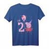 Kinder Peppa Wutz I'm 2 Birthday T-Shirt mit Konfetti - Official Peppa Pig Merchandise für den 2. Geburtstag