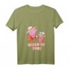 Mummy Pig Queen of Fun T-Shirt mit V-Ausschnitt - Offiziell lizenzierte Peppa Pig Bekleidung für Kinder