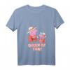 Mummy Pig Queen of Fun T-Shirt mit V-Ausschnitt - Offiziell lizenzierte Peppa Pig Bekleidung für Kinder