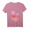 Mummy Pig Queen of Fun T-Shirt mit V-Ausschnitt - Offiziell lizenzierte Peppa Pig Bekleidung für Kinder