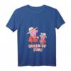 Mummy Pig Queen of Fun T-Shirt mit V-Ausschnitt - Offiziell lizenzierte Peppa Pig Bekleidung für Kinder