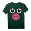 Schwein Kostüm Halloween Schweinchen T-Shirt mit Schwein Gesicht & Ferkel Nase für Kinder, Männer & Frauen