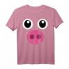 Schwein Kostüm Halloween Schweinchen T-Shirt mit Schwein Gesicht & Ferkel Nase für Kinder, Männer & Frauen
