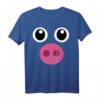 Schwein Kostüm Halloween Schweinchen T-Shirt mit Schwein Gesicht & Ferkel Nase für Kinder, Männer & Frauen