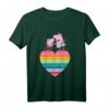 Kinder Peppa Pig Rainbow Heart T-Shirt - Klassisch geschnitten, buntes Motiv für kleine Peppa Fans