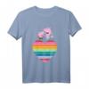 Kinder Peppa Pig Rainbow Heart T-Shirt - Klassisch geschnitten, buntes Motiv für kleine Peppa Fans