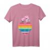Kinder Peppa Pig Rainbow Heart T-Shirt - Klassisch geschnitten, buntes Motiv für kleine Peppa Fans