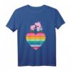 Kinder Peppa Pig Rainbow Heart T-Shirt - Klassisch geschnitten, buntes Motiv für kleine Peppa Fans