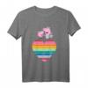 Kinder Peppa Pig Rainbow Heart T-Shirt - Klassisch geschnitten, buntes Motiv für kleine Peppa Fans