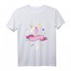 Kinder 4 Geburtstag Geschenk - Einhorn T-Shirt für 4 Jahre Mädchen, klassisch geschnitten, doppelt genähter Saum