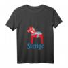 Damen T-Shirt mit schwedischem Dala-Pferd Motiv - Leichtes klassisch geschnittenes Design mit V-Ausschnitt