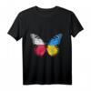 Polnische Ukrainische Flagge Schmetterling T-Shirt – Kulturelles Symbol für Polen-Ukraine Freundschaft
