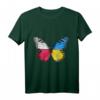 Polnische Ukrainische Flagge Schmetterling T-Shirt – Kulturelles Symbol für Polen-Ukraine Freundschaft