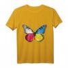 Polnische Ukrainische Flagge Schmetterling T-Shirt – Kulturelles Symbol für Polen-Ukraine Freundschaft