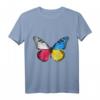 Polnische Ukrainische Flagge Schmetterling T-Shirt – Kulturelles Symbol für Polen-Ukraine Freundschaft
