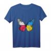 Polnische Ukrainische Flagge Schmetterling T-Shirt – Kulturelles Symbol für Polen-Ukraine Freundschaft