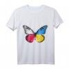 Polnische Ukrainische Flagge Schmetterling T-Shirt – Kulturelles Symbol für Polen-Ukraine Freundschaft