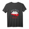 Damen Polska Mom Lip Polen Flagge T-Shirt - Stolz auf polnische Wurzeln, Adler & Kultur für Fußballfans, Muttertag & Polen-Reisen