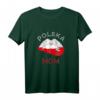 Damen Polska Mom Lip Polen Flagge T-Shirt - Stolz auf polnische Wurzeln, Adler & Kultur für Fußballfans, Muttertag & Polen-Reisen