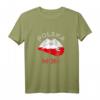 Damen Polska Mom Lip Polen Flagge T-Shirt - Stolz auf polnische Wurzeln, Adler & Kultur für Fußballfans, Muttertag & Polen-Reisen